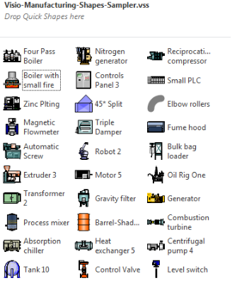 Picture of Visio Manufacturing and Industry Shape Sampler