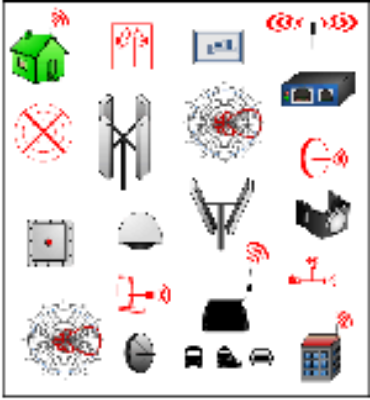 Wireless Network Design Set - RF Antenna Patterns - Free Visio Stencils ...